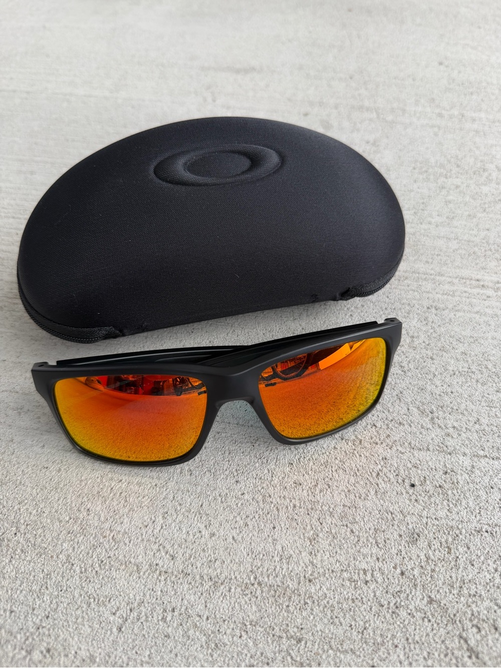 Oakley Mainlink OO9264-07 Matte Black Ruby Iridium Polarized 57-17 w/ Case - Picture 11 of 12
